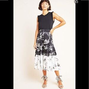 Anthropologie Eva Franco Paola Flounced skirt 6